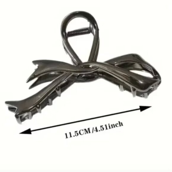 Black Bow Hair Clip - Picture 2 of 2